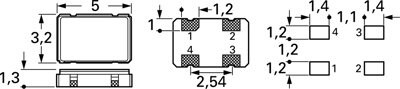 O- 12,000000M-AQO 5032-50-3,3-E-T/TR Auris Oszillatoren