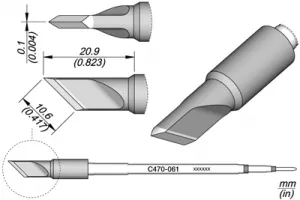 C470061 JBC Soldering tips, desoldering tips and hot air nozzles