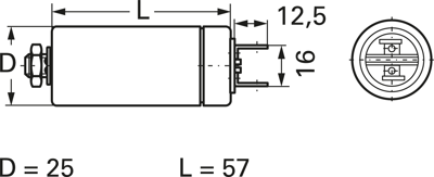 MKA-1,5µF-450V-FS 25X57MM A Comar Film Capacitors Image 4