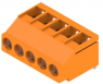 Leiterplattenklemme, 5-polig, RM 5 mm, 0,08-6,0 mm², 20 A, Schraubanschluss, orange, 2429530000