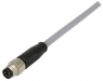 Sensor-Aktor Kabel, M8-Kabelstecker, gerade auf offenes Ende, 4-polig, 0.5 m, PVC, grau, 21348000481005