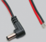 DC-Anschlusskabel, DC-Stecker gewinkelt 2,5x5,5 mm, rot/schwarz, 0,5 m