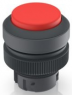 Drucktaster, unbeleuchtet, tastend, Bund rund, rot, Einbau-Ø 22.3 mm, 1.30.240.301/0301