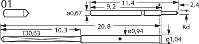 F60501S050L075 Feinmetall Prüfstifte