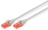 Patchkabel, RJ45-Stecker, gerade auf RJ45-Stecker, gerade, Cat 6, U/UTP, LSZH, 3 m, grau