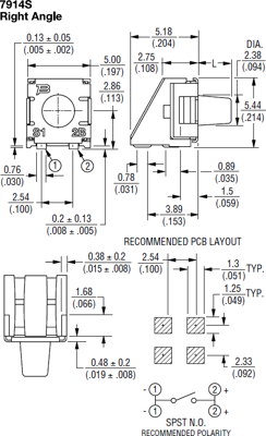 7914S-1-024E Bourns Electronics GmbH Kurzhubtaster