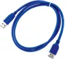 USB 3.0 Adapterleitung, USB Stecker Typ A auf USB Buchse Typ A, 1 m, blau