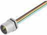 Sensor-Aktor Kabel, 7/8"-Flanschstecker, gerade auf offenes Ende, 3-polig, 0.2 m, PUR, 10 A, 1292350000