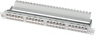 Patchpanel, 48 x RJ45, waagerecht, 1-reihig, (B x H x T) 480 x 44 x 153.4 mm, lichtgrau, 100007036