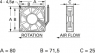 DC-Axiallüfter, 24 V, 80 x 80 x 25 mm, 62.4 m³/h, 32 dB, Gleitlager, TRACO POWER, D08 T24 HWS