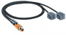 Sensor-Aktor Kabel, M12-Kabelstecker, gerade auf Ventilsteckverbinder DIN form B, 5-polig, 0.3 m, PUR, schwarz, 4 A, 44285