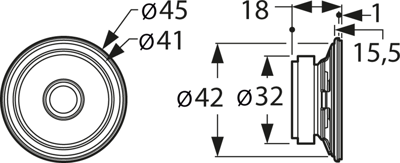 K45 8 OHM VISATON Akustische Signalgeber Bild 2