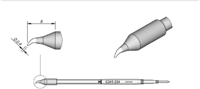 C245234 JBC Lötspitzen, Entlötspitzen und Heißluftdüsen