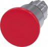 Pilzdrucktaster, unbeleuchtet, tastend, Bund rund, rot, Einbau-Ø 22.3 mm, 3SU1050-1ED20-0AA0