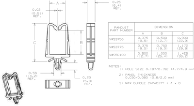 VWS3750-C Panduit Kabelhalter Bild 2