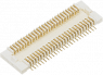 Steckverbinder, 50-polig, 2-reihig, RM 0.5 mm, SMD, Buchse, vergoldet, AXK5F50337YG