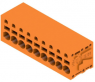 Leiterplattenklemme, 9-polig, RM 5 mm, 0,12-2,5 mm², 20 A, Federklemmanschluss, orange, 1332040000