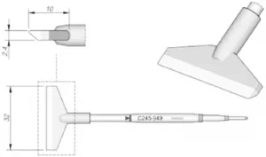 C245949 JBC Soldering tips, desoldering tips and hot air nozzles