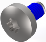 Montageteile für robuste Komponenten, Flachkopfschraube mit Gewindesicherung, Torx, M4 x 8