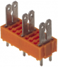 Leiterplattenklemme, 5-polig, RM 10 mm, 0,2-2,5 mm², 15 A, Flachstecker, orange, 9500780000