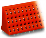 Leiterplattenklemme, 18-polig, RM 7.62 mm, 0,08-2,5 mm², 21 A, Käfigklemme, orange, 737-606