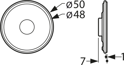 K50 FL 16 OHM VISATON Akustische Signalgeber Bild 2