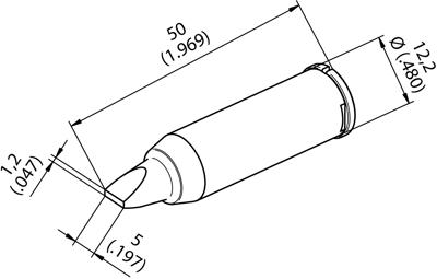 0242CDLF50/SB Ersa Lötspitzen, Entlötspitzen und Heißluftdüsen Bild 2