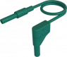 Messleitung mit (4 mm Stecker, gerade) auf (4 mm Buchse, gerade), 1 m, grün, PVC, 2,5 mm², CAT III