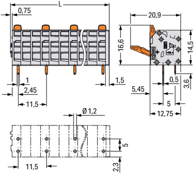 2601-3512 WAGO PCB Terminal Blocks Image 5