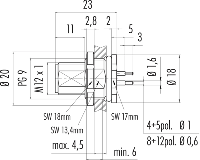 86 0533 1000 00004 binder Sensor-Aktor Rundsteckverbinder Bild 2