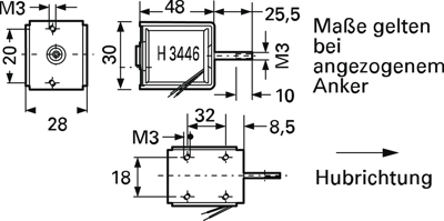 H 3406-F-24VDC 100% ED Kendrion Kuhnke Hubmagnete Bild 2