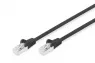 Patchkabel, RJ45-Stecker, gerade auf RJ45-Stecker, gerade, Cat 6, S/FTP, LSZH, 1 m, schwarz