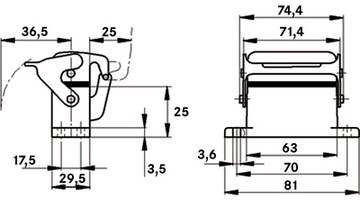 70444000 LAPP Gehäuse für schwere Steckverbinder Bild 2