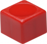 Knopf, quadratisch, (L x B x H) 9.5 x 9.5 x 7.3 mm, rot, für Druckschalter, 1852.0021