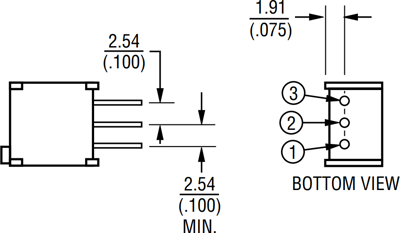 3299W-1-100LF Bourns Electronics GmbH Trimmer Potentiometers Image 2