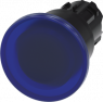 Pilzdrucktaster, beleuchtbar, rastend, Bund rund, blau, Einbau-Ø 22.3 mm, 3SU1001-1BA50-0AA0