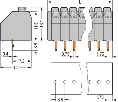 250-119/000-012 WAGO PCB Terminal Blocks Image 2