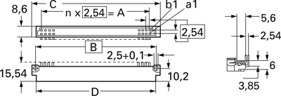 6-1393644-6 AMP DIN Messerleisten, DIN Federleisten Bild 2