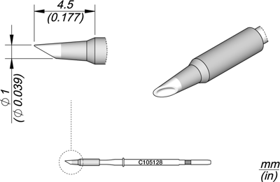 C105128 JBC Lötspitzen, Entlötspitzen und Heißluftdüsen