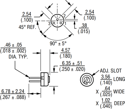 PV32H105A01B00 Bourns Electronics GmbH Trimmer Potentiometers Image 2