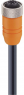 Sensor-Aktor Kabel, M12-Kabeldose, gerade auf offenes Ende, 4-polig, 2 m, PVC, orange, 4 A, 11411