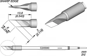 C245940 JBC Soldering tips, desoldering tips and hot air nozzles