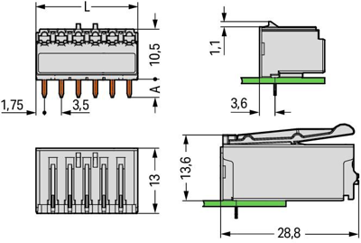 2091-1328/200-000 WAGO PCB Connection Systems Image 2