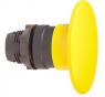 Drucktaster, unbeleuchtet, tastend, Bund rund, gelb, Frontring schwarz, Einbau-Ø 22 mm, ZB5AR5
