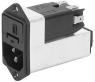 IEC-Stecker-C14, 50 bis 60 Hz, 2 A, 250 VAC, Flachstecker 4,8 mm, 4303.5224