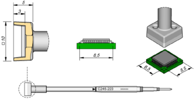 C245223 JBC Lötspitzen, Entlötspitzen und Heißluftdüsen