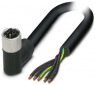 Sensor-Aktor Kabel, M12-Kabeldose, abgewinkelt auf offenes Ende, 5-polig, 1.5 m, PVC, schwarz, 16 A, 1414774