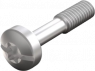 Collar Screw, Torx8 / Slotted, M2.5x12.3 mm,Steel Nickel Plated, 100 pcs