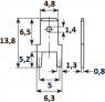 Flachstecker, 4,8 x 0,8 mm, L 13.8 mm, unisoliert, gerade, 382608.68