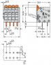 Leiterplattenklemme, 14-polig, RM 3.5 mm, 1,5 mm², 17.5 A, Push-in Käfigklemme, grau, 2601-3114